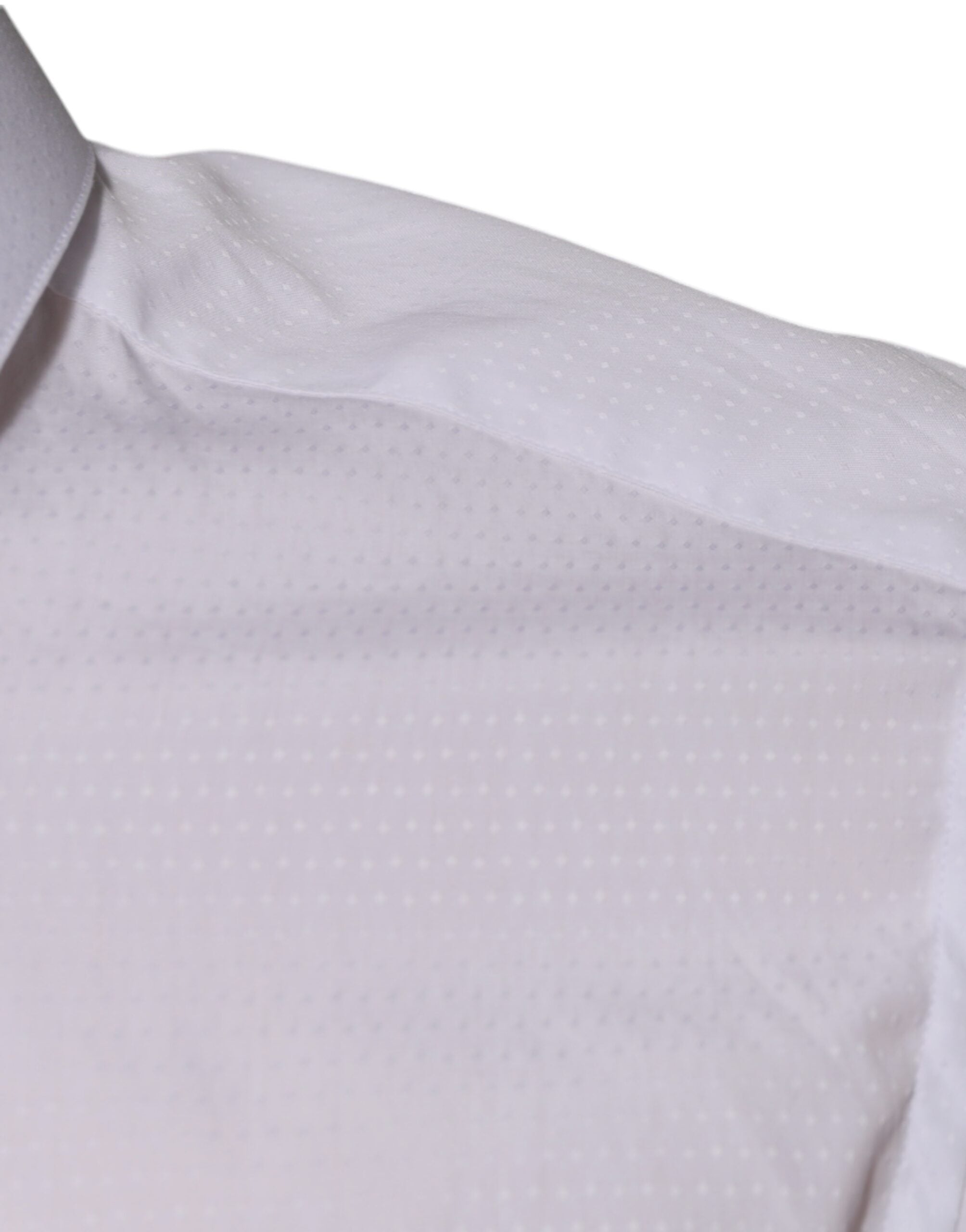 Dolce & Gabbana White formal men's shirt GOLD made of cotton